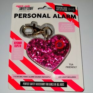 Super-Cute Personal Alarm by Blingsting Pink Heart Keychain Clip